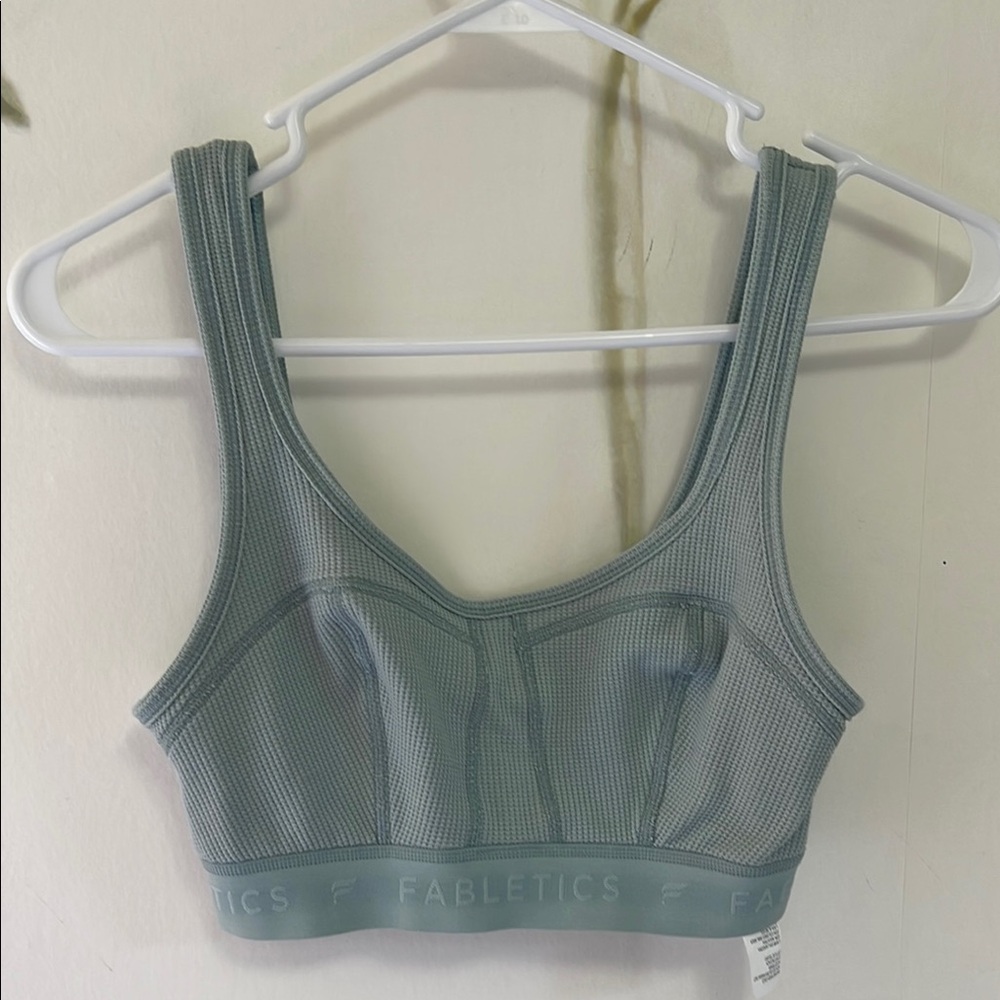 Fabletics Sage Mint Green Sports Bra
